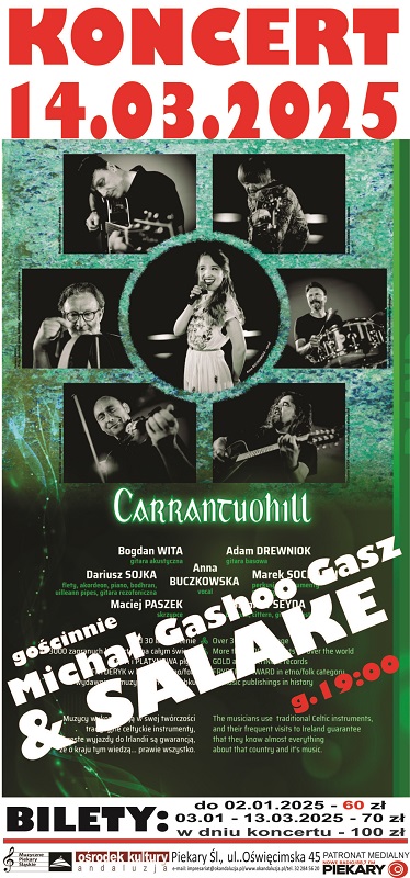 Zespół Carrantuohill i Michał Gashoo Gasz na Święcie Irlandii w Piekarach Śląskich