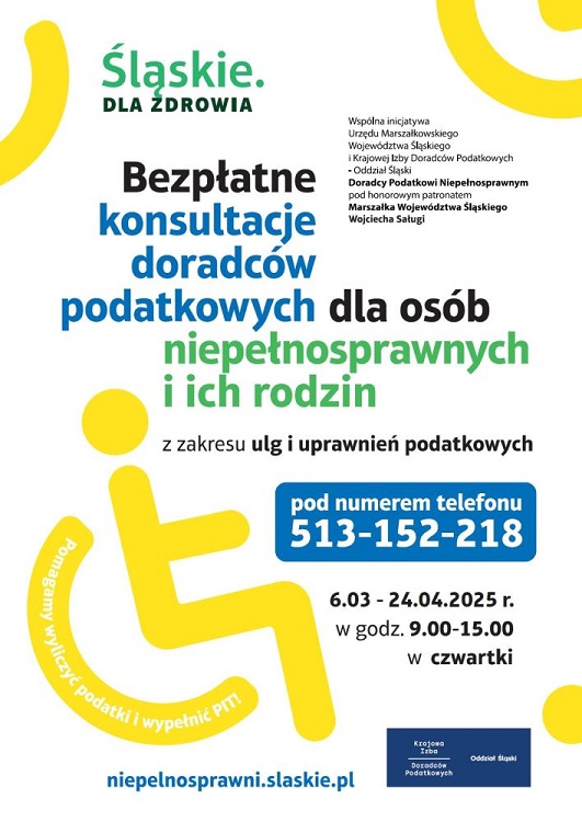 Bezpłatne porady podatkowe dla osób z niepełnosprawnością