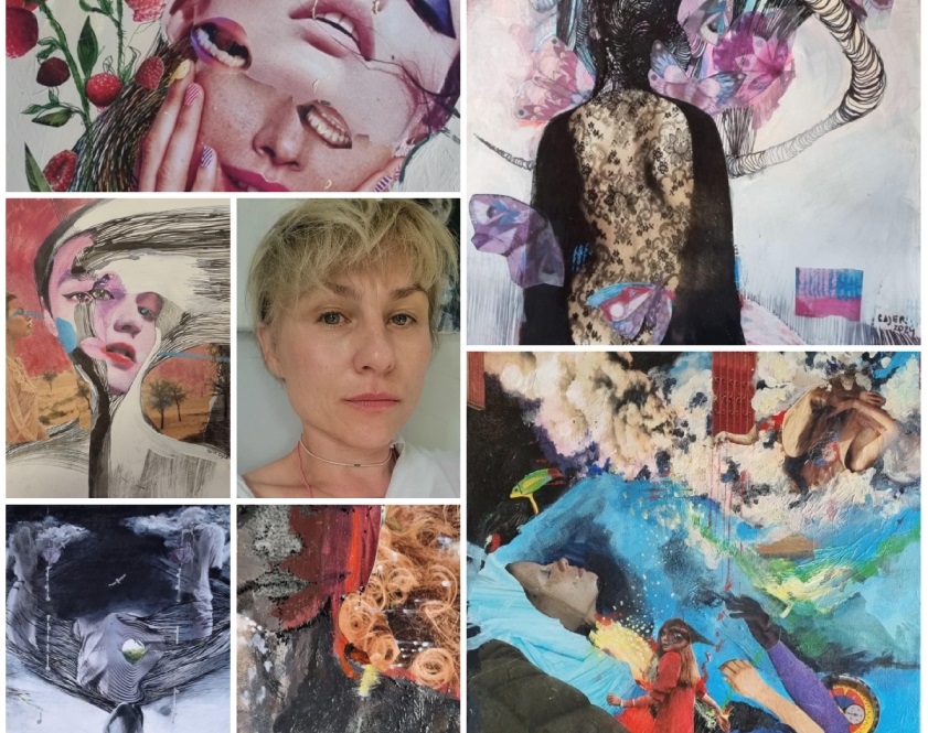 Wernisaż kolaży Patrycji Bajer w Piekarach Śląskich – "Marzenia ślimaka o lataniu"