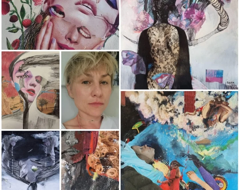 Wernisaż kolaży Patrycji Bajer w Piekarach Śląskich – "Marzenia ślimaka o lataniu"