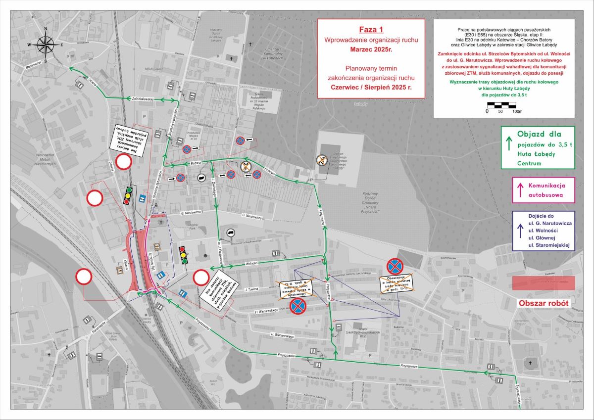 Od dzisiaj ważne zmiany w rejonie stacji Gliwice-Łabędy. Sprawdźcie szczegóły!