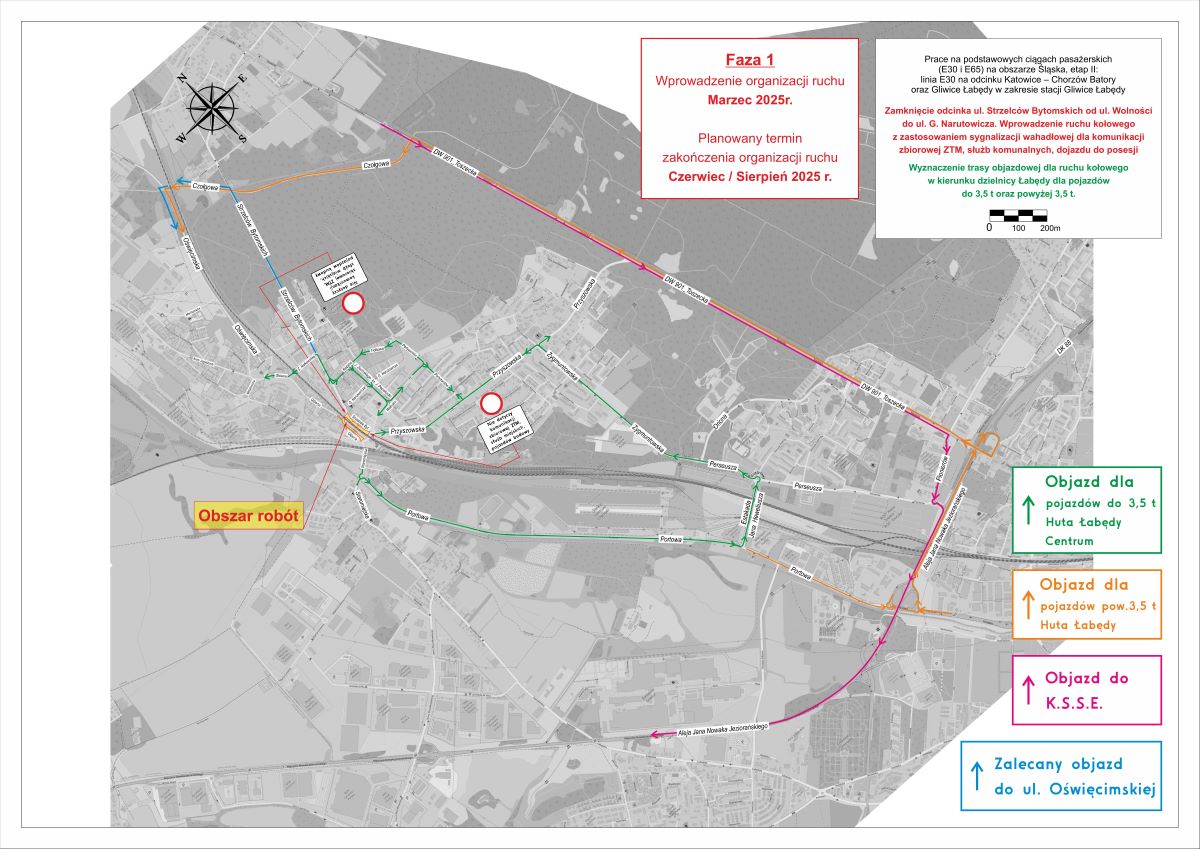 Od dzisiaj ważne zmiany w rejonie stacji Gliwice-Łabędy. Sprawdźcie szczegóły!