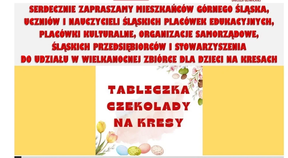 Świąteczna akcja „Tabliczka czekolady na Kresy” – Zbiórka słodyczy do 31 marca