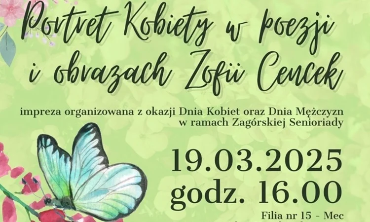 "Portret Kobiety w poezji i obrazach Zofii Cencek" – Filia nr 15 zaprasza