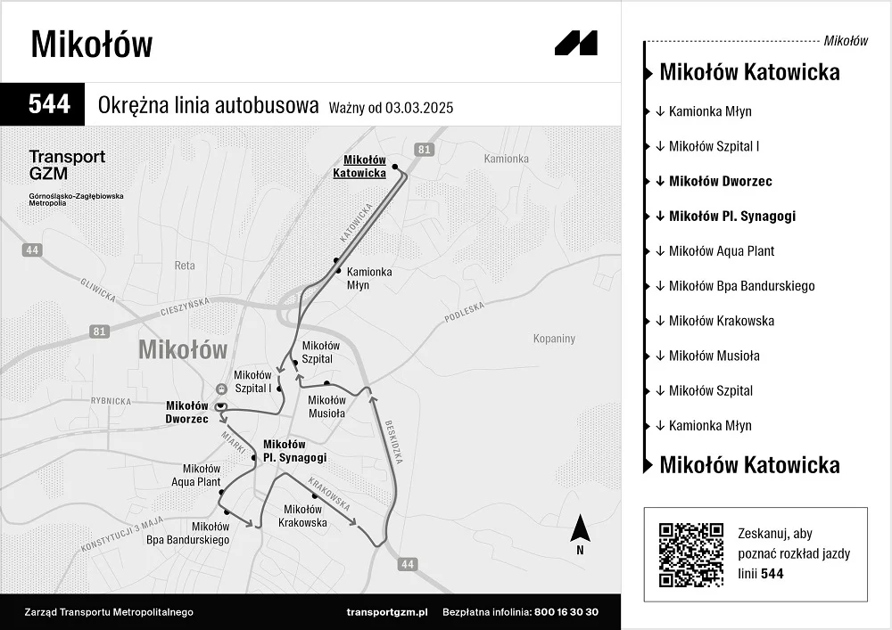 Nowa linia 544 w Mikołowie – sprawdź trasę i rozkład jazdy!