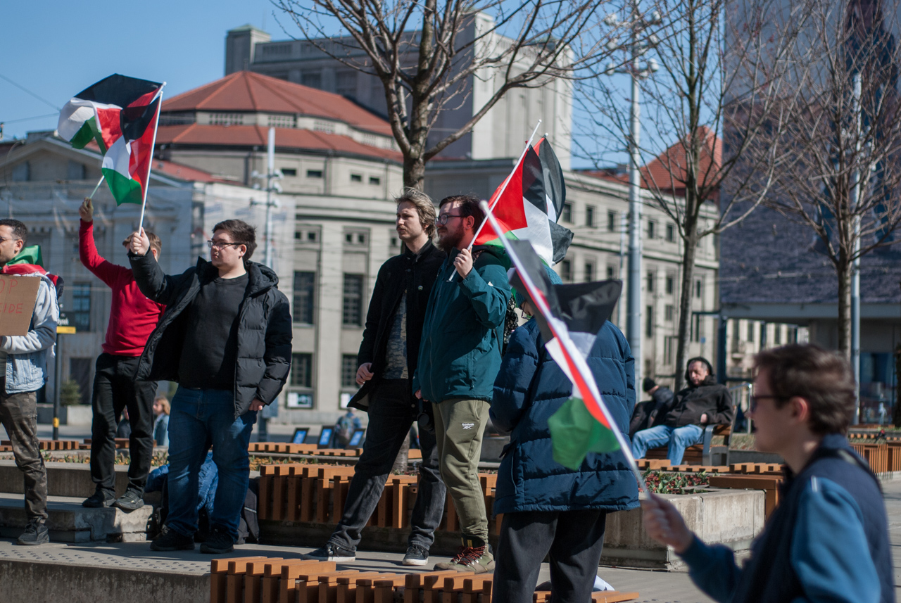 Wolna Palestyna! - sobotni protest na katowickim rynku 10
