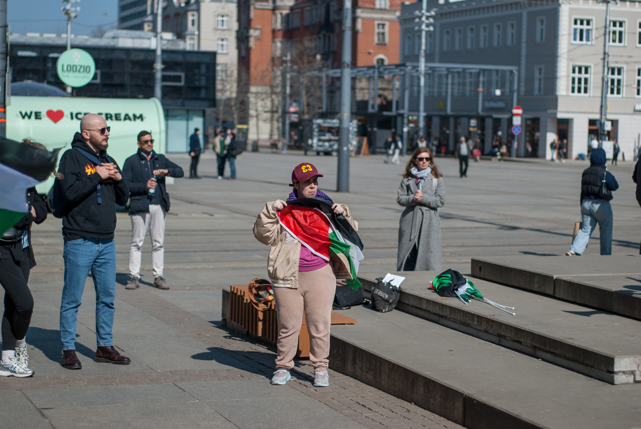 Wolna Palestyna! - sobotni protest na katowickim rynku 11