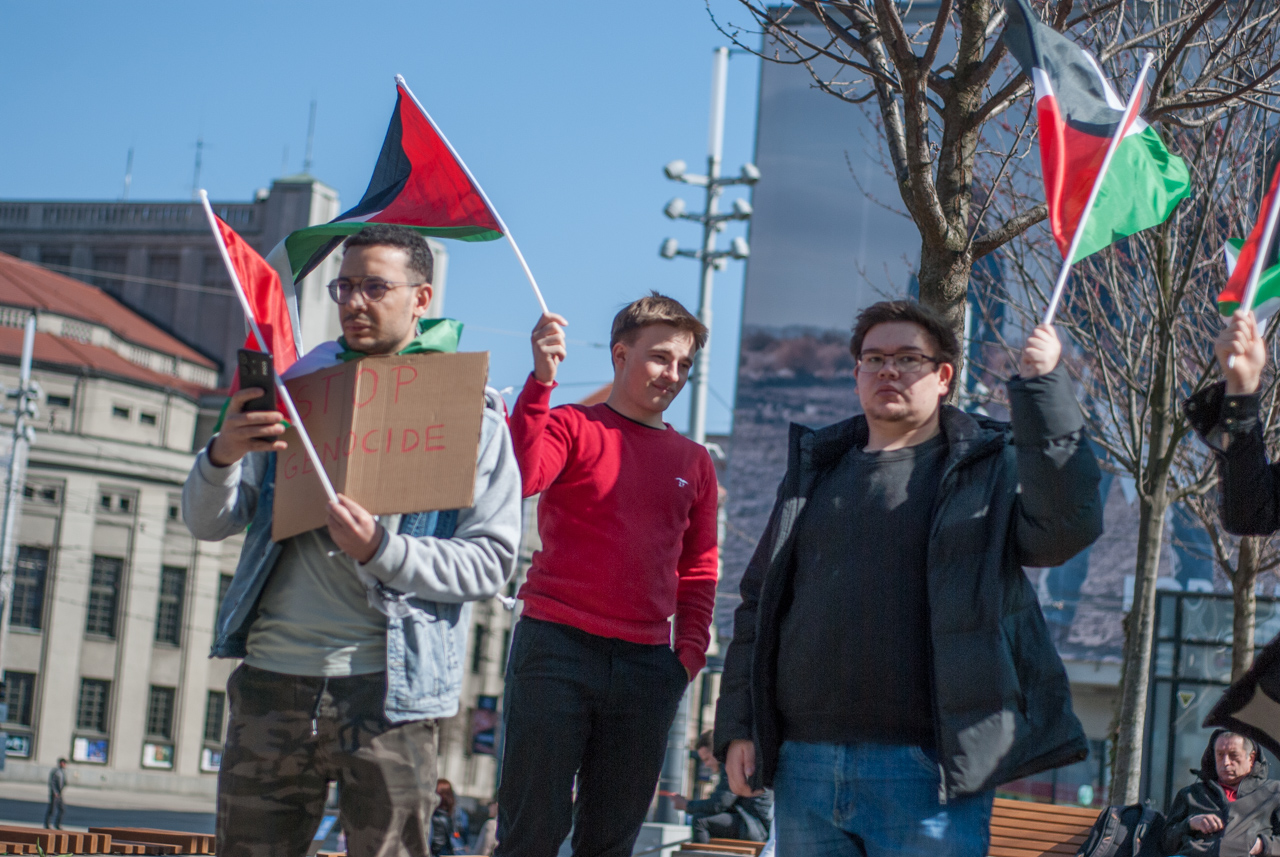 Wolna Palestyna! - sobotni protest na katowickim rynku 14