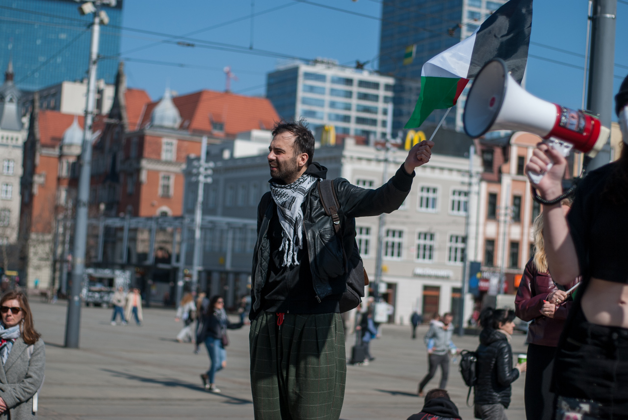 Wolna Palestyna! - sobotni protest na katowickim rynku 18