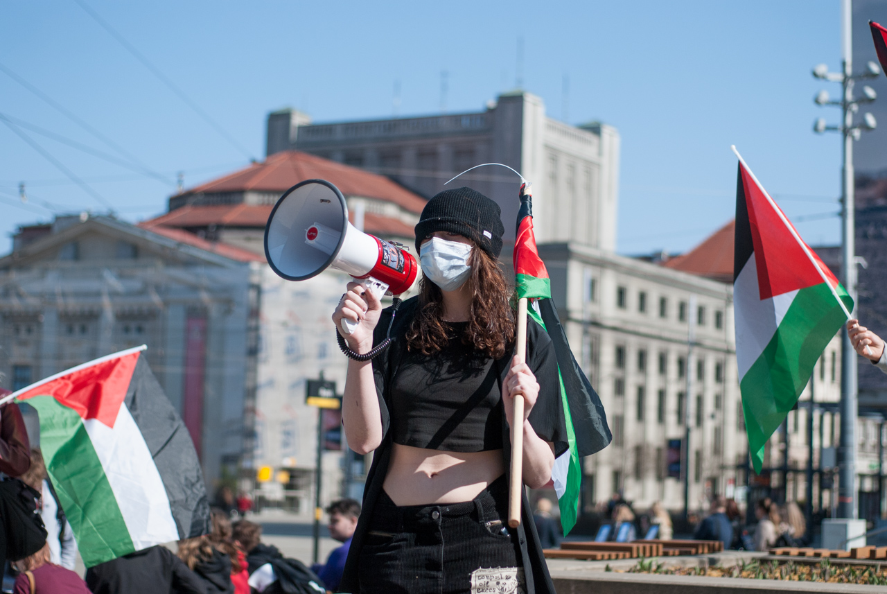 Wolna Palestyna! - sobotni protest na katowickim rynku 19