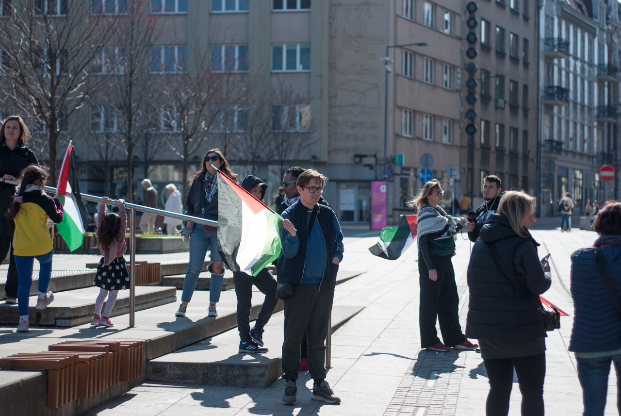 Wolna Palestyna! - sobotni protest na katowickim rynku 20
