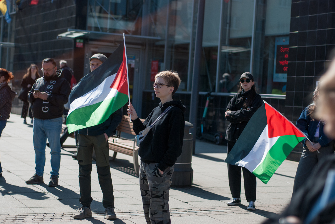 Wolna Palestyna! - sobotni protest na katowickim rynku 21