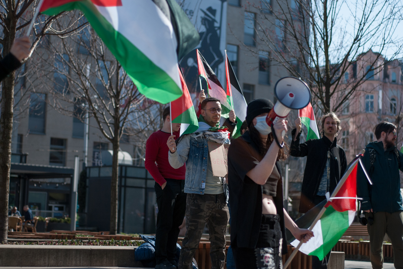 Wolna Palestyna! - sobotni protest na katowickim rynku 22