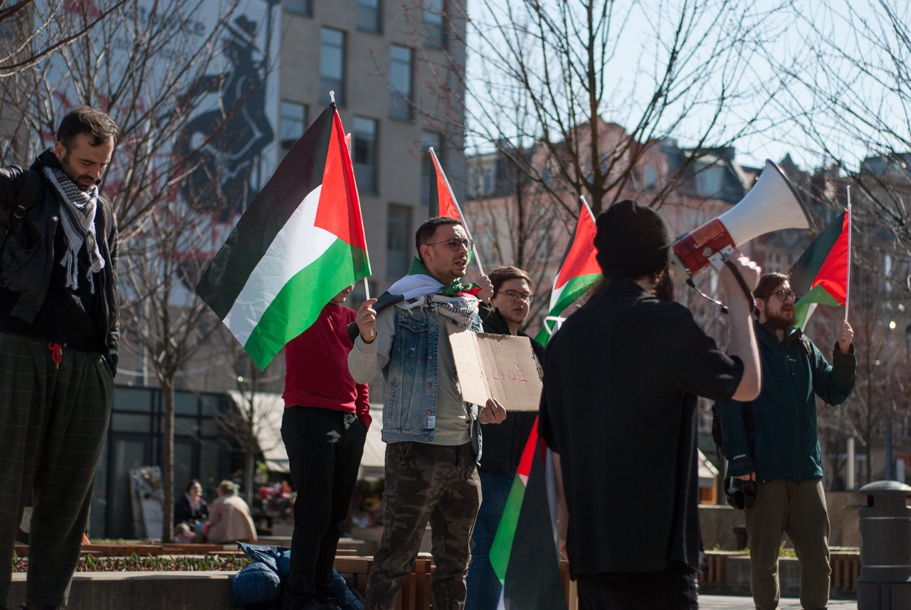 Wolna Palestyna! - sobotni protest na katowickim rynku 26