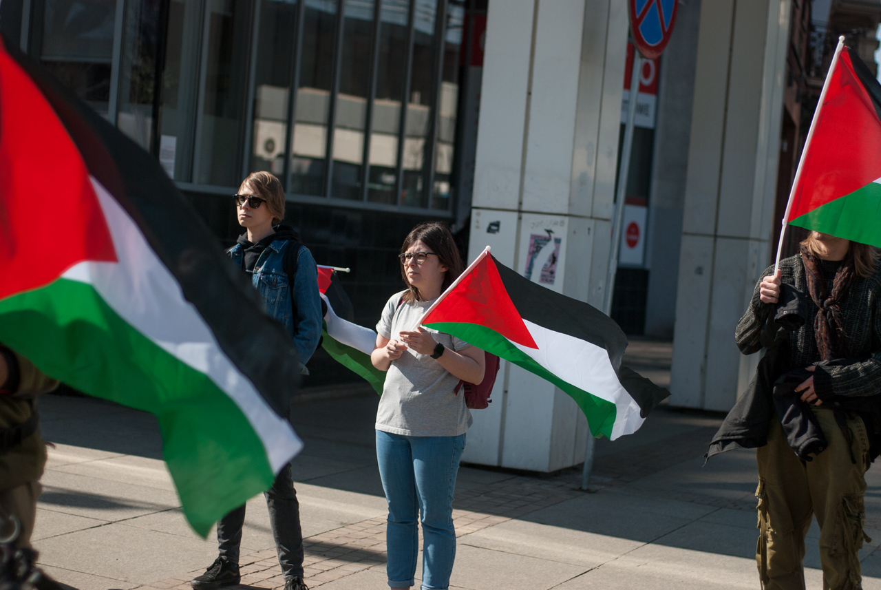 Wolna Palestyna! - sobotni protest na katowickim rynku 29