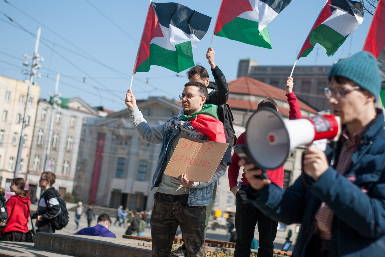 Wolna Palestyna! - sobotni protest na katowickim rynku 32
