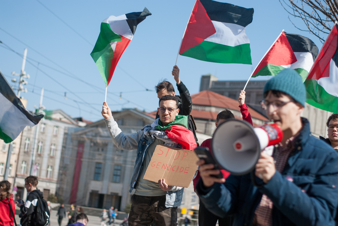 Wolna Palestyna! - sobotni protest na katowickim rynku 33