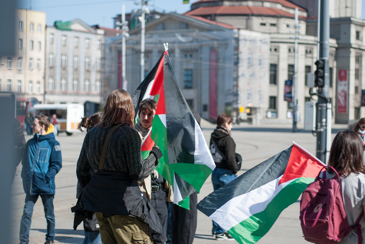 Wolna Palestyna! - sobotni protest na katowickim rynku 37