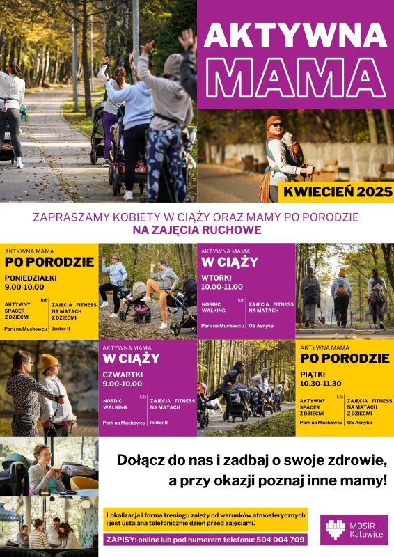 Rozpocznij aktywnie wiosnę! Zapisz się na zajęcia 'Fit jest Git' i 'Aktywna Mama'!