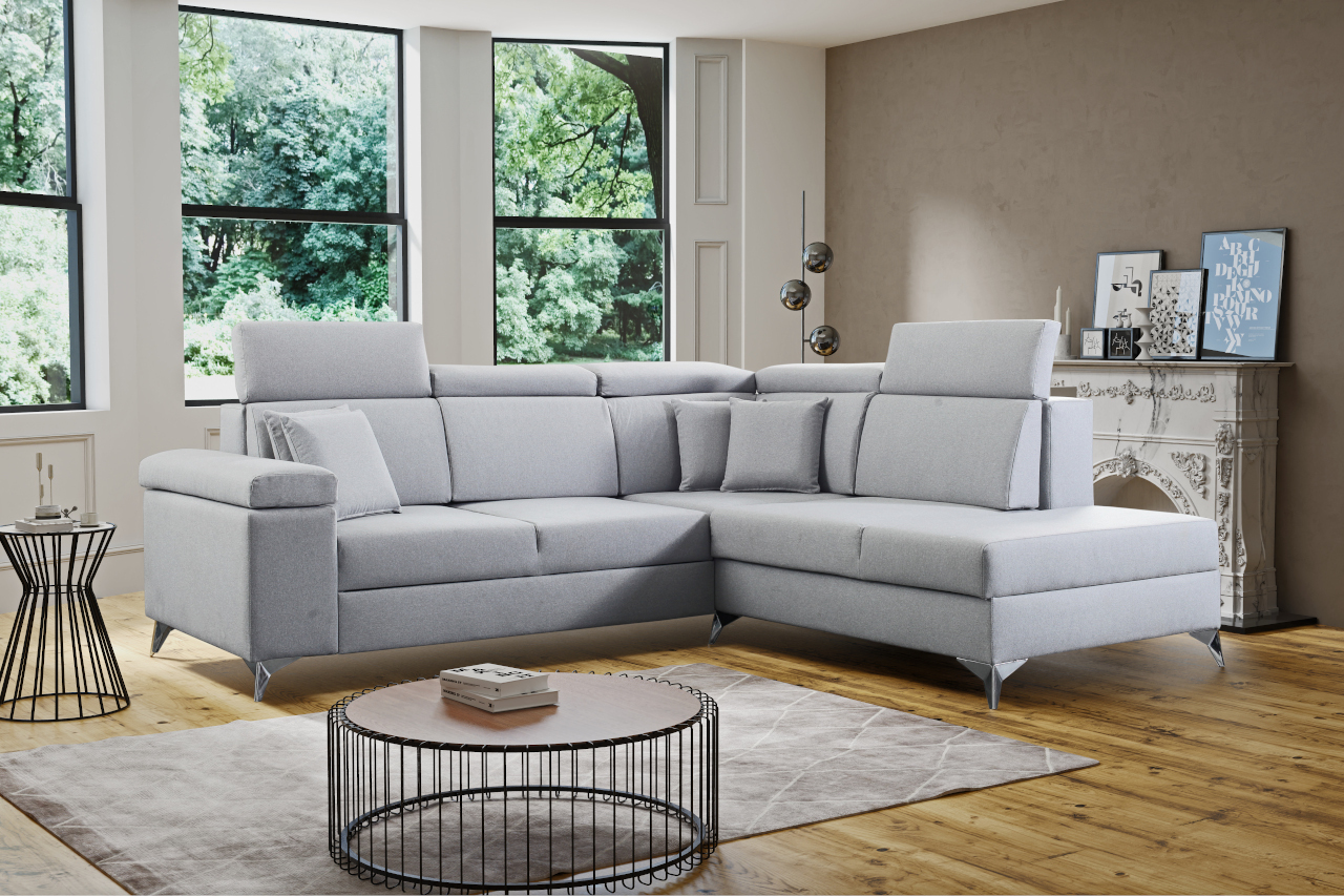 Mały salon z narożnikiem i stołem – jak urządzić funkcjonalne i stylowe wnętrze?