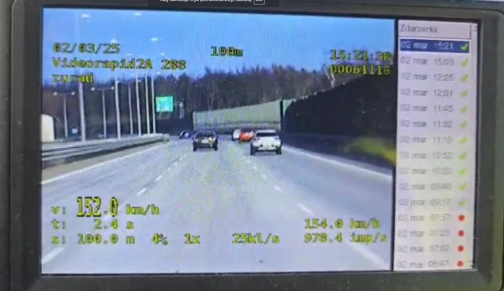 Niebezpieczna jazda na DTŚ. BMW zatrzymane przy 152 km/h!