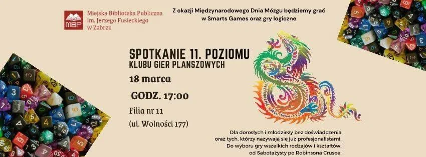 Planszówki w Duchu Dnia Mózgu. Zarezerwuj 18 marca na wyjątkową zabawę!