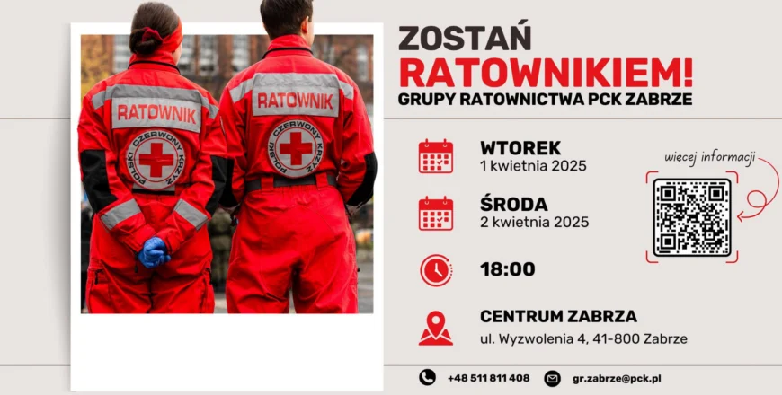 Grupa Ratownictwa PCK Zabrze szuka nowych ochotników – sprawdź, jak dołączyć