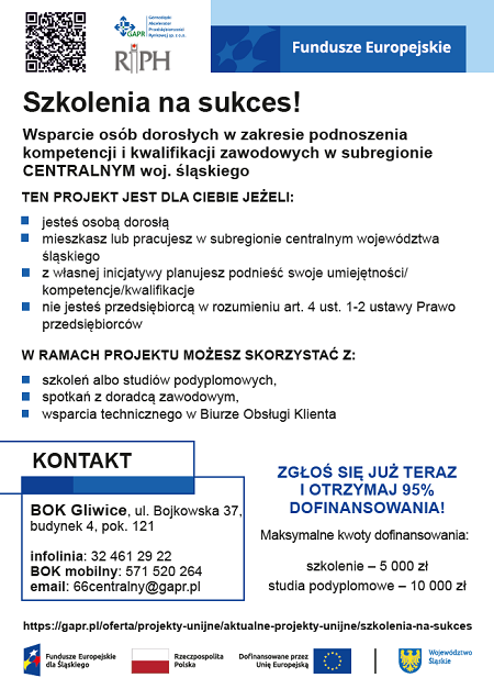 "Szkolenia na sukces” – zdobądź nowe kwalifikacje z dofinansowaniem!