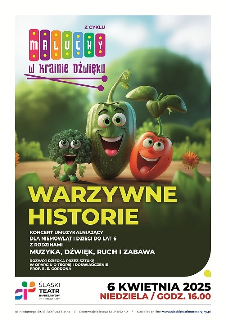 Warzywne historie już 6 kwietnia! Koncert dla najmłodszych w ŚTI