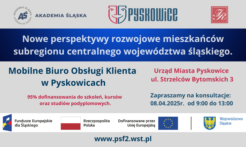Akademia Śląska zaprasza do mobilnego punktu obsługi klienta w Pyskowicach