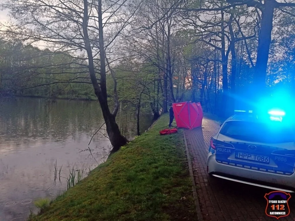 Tragedia w Parku Północnym w Tychach. Ze stawu wyłowiono ciało kobiety