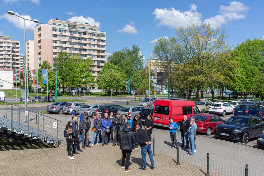 Spacer po Stadionie Zimowym z Arturem Ślusarczykiem – historia tyskiego hokeja / fot. Artur Pławski, Muzeum Miejskie Tychy