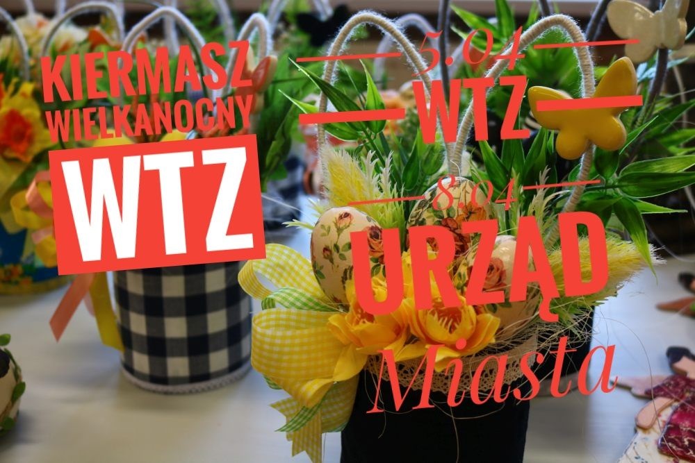 Wielkanocne dekoracje na kiermaszu WTZ w Piekarach Śląskich