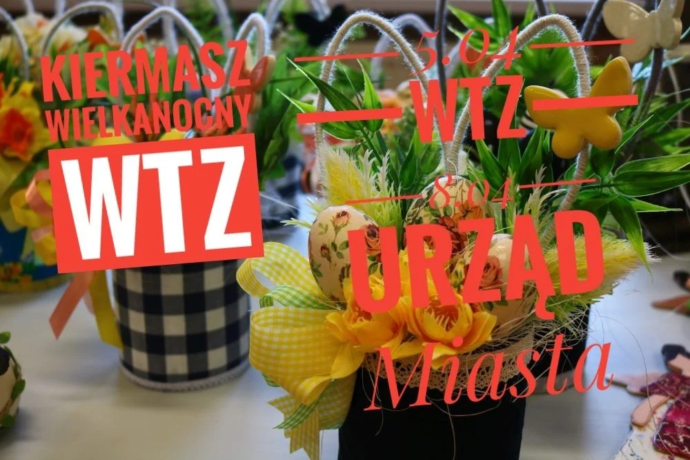 Wielkanocne dekoracje na kiermaszu WTZ w Piekarach Śląskich