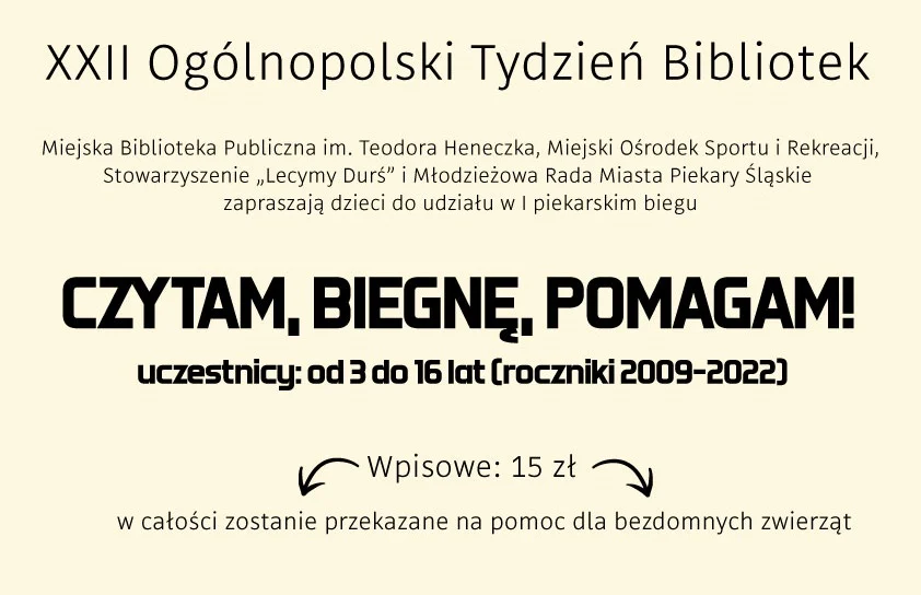 I piekarski bieg „Czytam, biegnę, pomagam!” – ruszają zapisy
