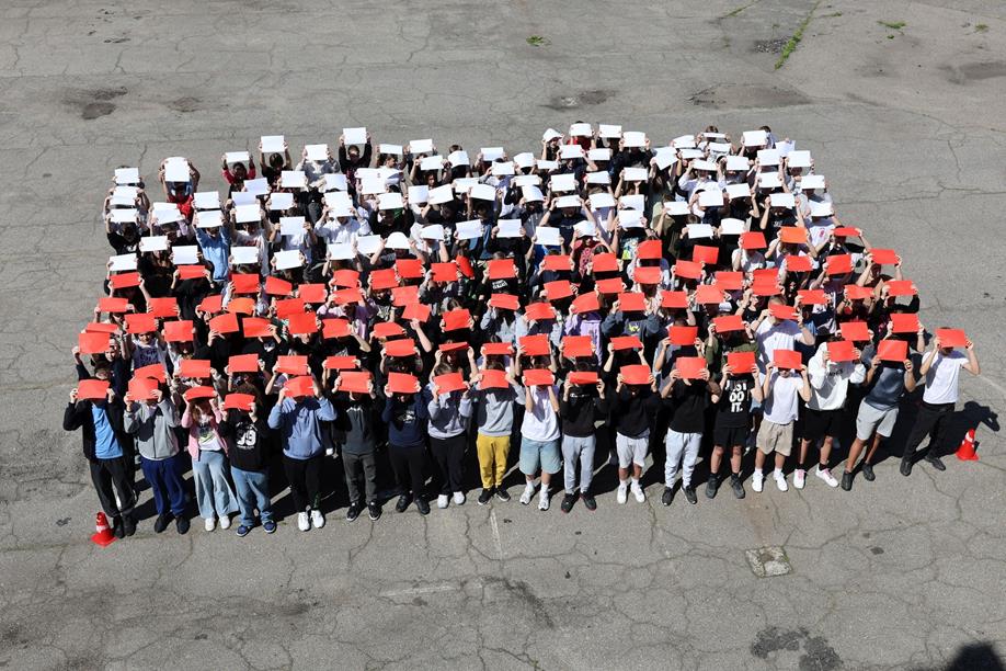 „Żywa Flaga” w Piekarach Śląskich / fot. UM Piekary Śląskie