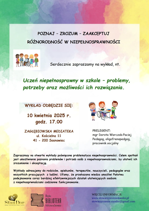 Wykład Poznaj – Zrozum – Zaakceptuj – Różnorodność w Niepełnosprawności już dziś!