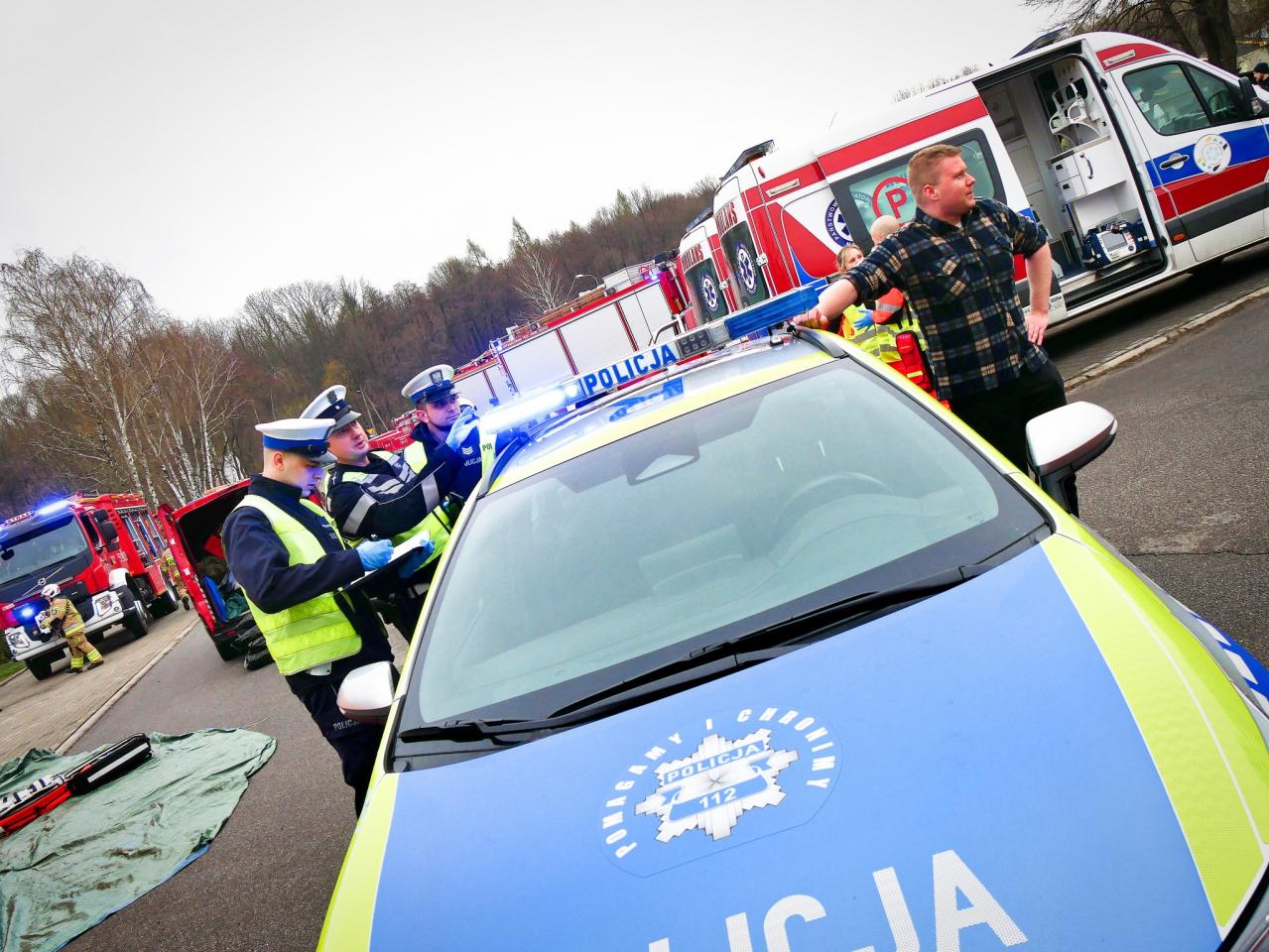 Ćwiczenia służb w Łaziskach Górnych 7