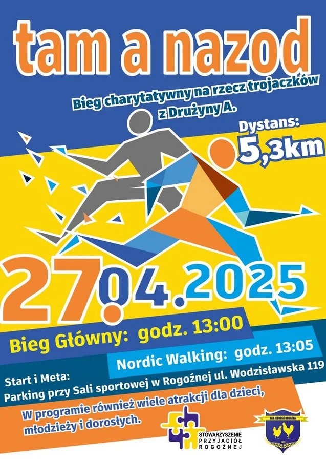 „Tam a nazod” – bieg i marsz Nordic Walking w szczytnym celu