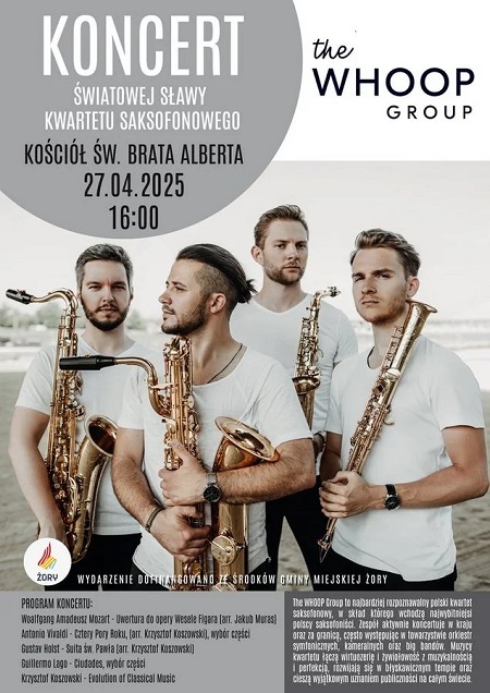 Kwartet The WHOOP Group zagra w Żorach – wstęp wolny!