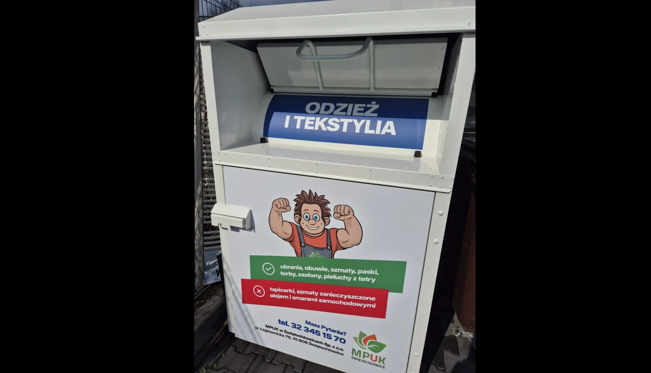 Kontenery na odzież i tekstylia: znajdziesz je w 34 miejscach na terenie Świętochłowic