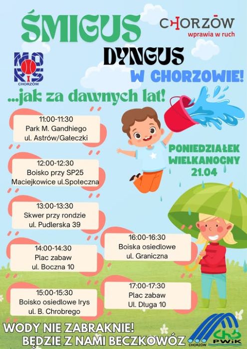 Wielka bitwa wodna w Chorzowie! Śmigus-Dyngus wraca z hukiem i beczkowozem!