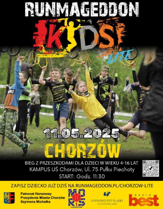 Runmageddon Kids Lite w Chorzowie – sportowa przygoda dla najmłodszych już 11 maja!