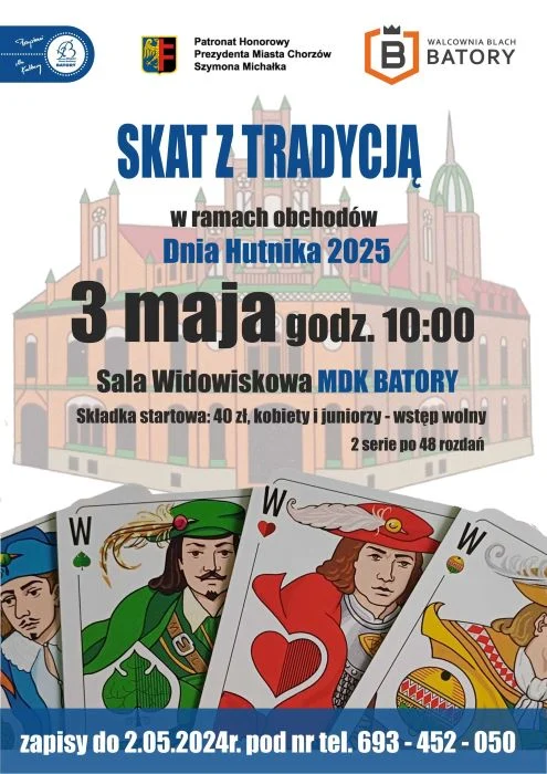 SKAT z TRADYCJĄ – turniej z okazji Dnia Hutnika 2025 już 3 maja w Chorzowie