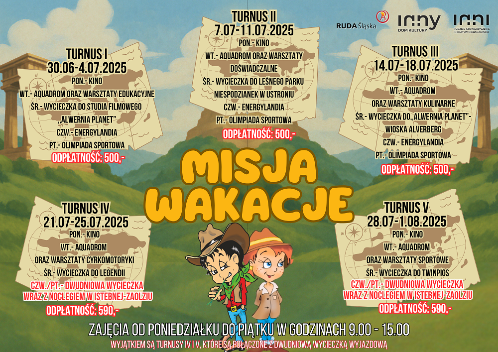 Półkolonie "MISJA WAKACJE" w Rudzie Śląskiej! Wkrótce ruszają zapisy