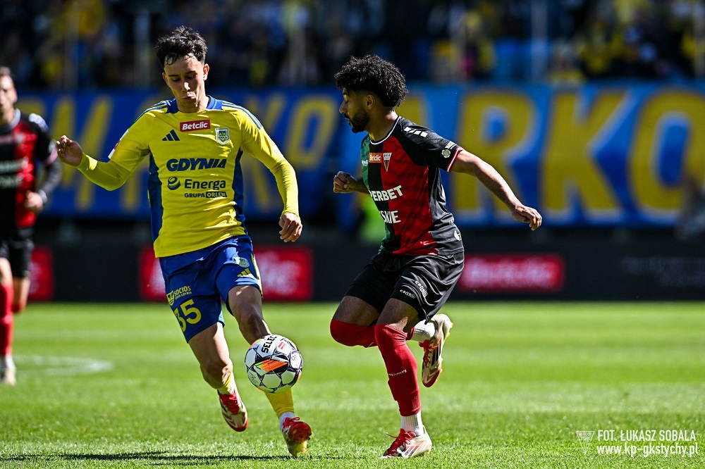 Arka Gdynia – GKS Tychy 2:2. Remis w starciu liderów rundy rewanżowej