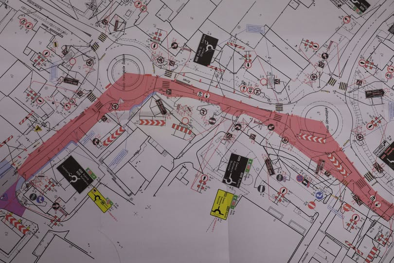 Utrudnienia na DW 925 w Orzeszu – ruch wahadłowy przy rondach Powstańców Śląskich