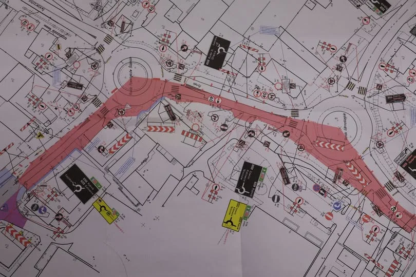 Utrudnienia na DW 925 w Orzeszu – ruch wahadłowy przy rondach Powstańców Śląskich