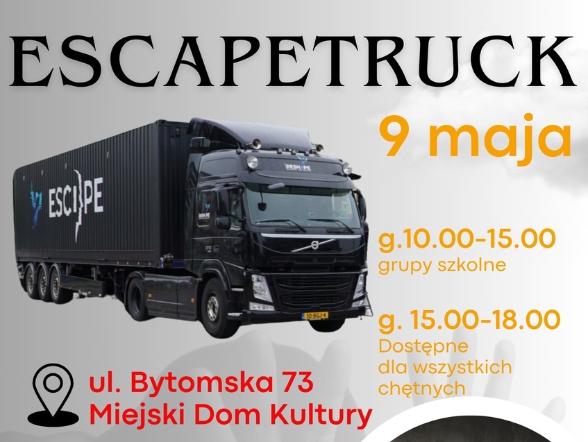 Escapetruck w Piekarach Śląskich – event profilaktyczny już 9 maja!