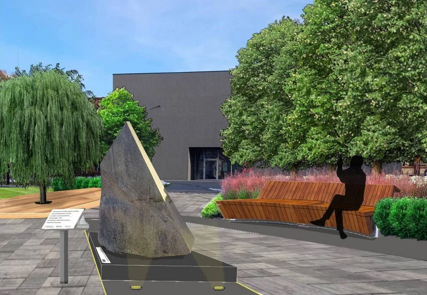 Dawny parking przemienia się w zieloną przestrzeń ze sztuką i historią